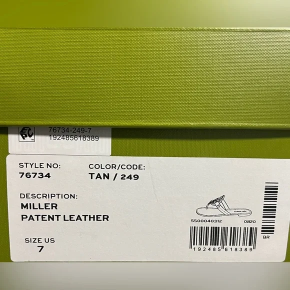 Tory Burch Women’s Miller Sandals Patent Leather Size 7 US - Picture 12 of 13